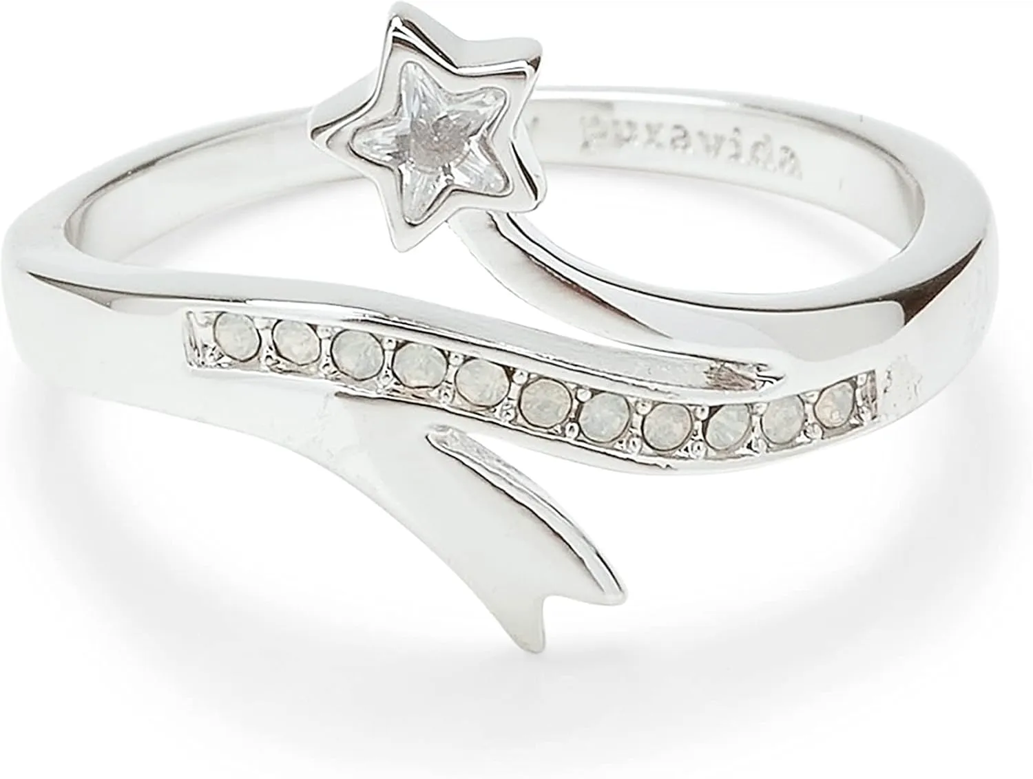Pura Vida Silver Disney Cinderella Dreamy Opal Star Ring - Brass Base, Rhodium Plating - Size 5-9