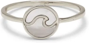Pura Vida Silver, Rose Gold, or Gold Encinitas Handmade Ring - Mother of Pearl Inlay Ring Jewelry, Brass Base with Rhodium Plating - Cute Rings, Boho Jewelry for Women - Size 5-9