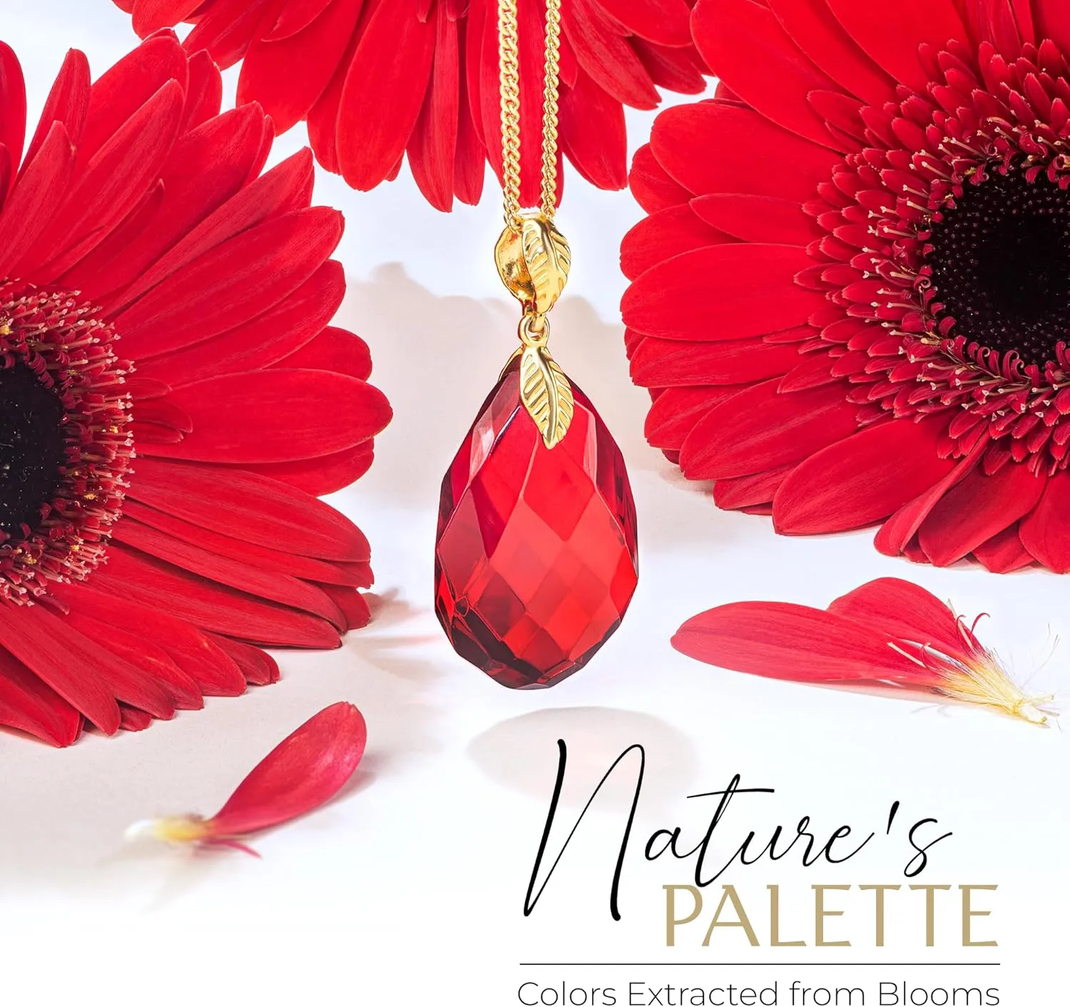 Red Amber Pendant Necklace for Women, Gold Plated Sterling Silver 925 Chain, Polished Gemstone Pendant, Dainty Womens Jewelry, 18 inch gold plated chain