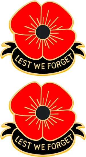 Red Poppy Pins Lapel Brooches Apparel Badges for Women Girls on Veterans Day Memorial Day Remembrance