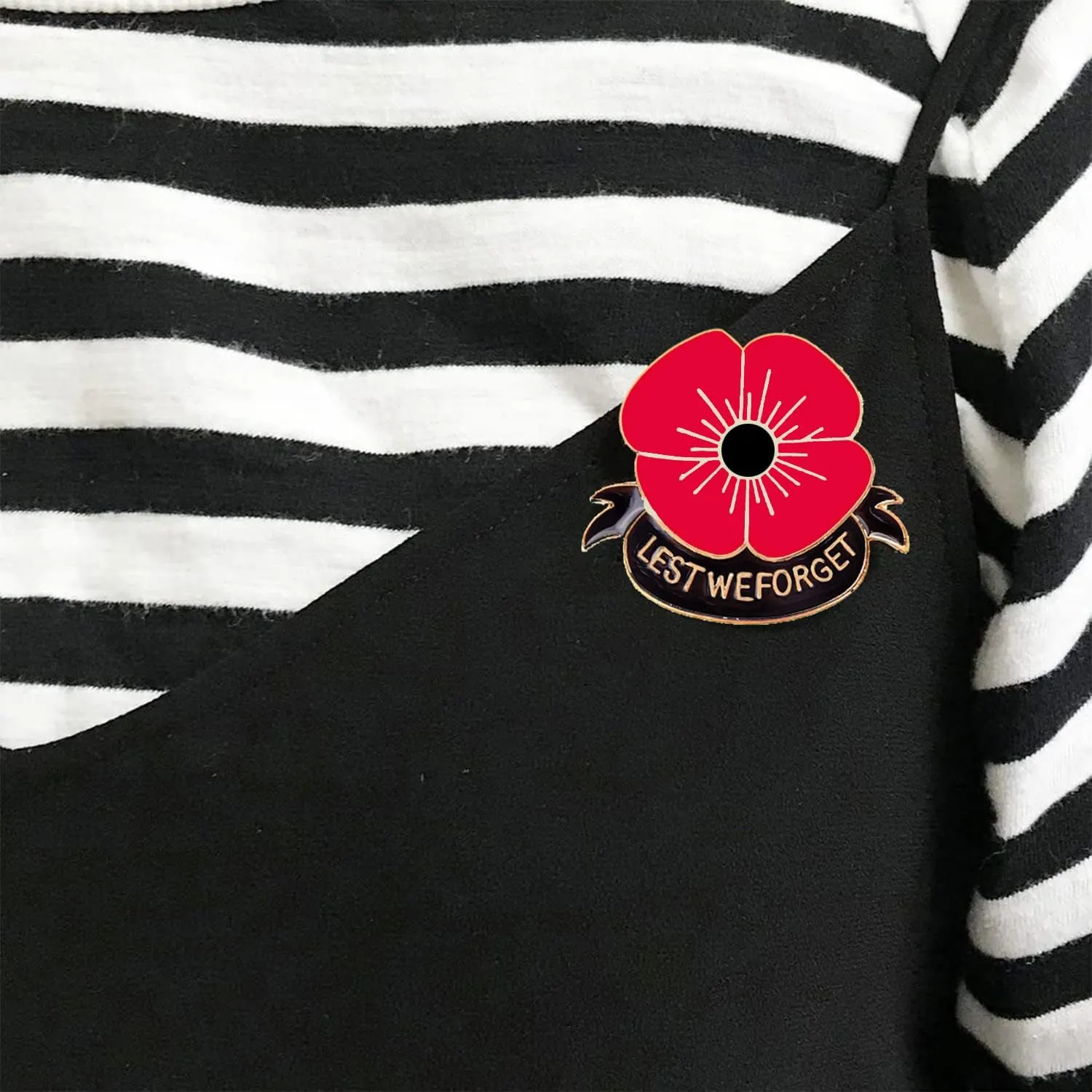 Red Poppy Pins Lapel Brooches Apparel Badges for Women Girls on Veterans Day Memorial Day Remembrance