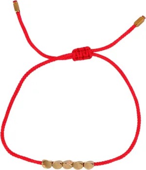 Red Rope Friendship Bracelet Knit Chain Bead Bracelet Hand Jewelry Present