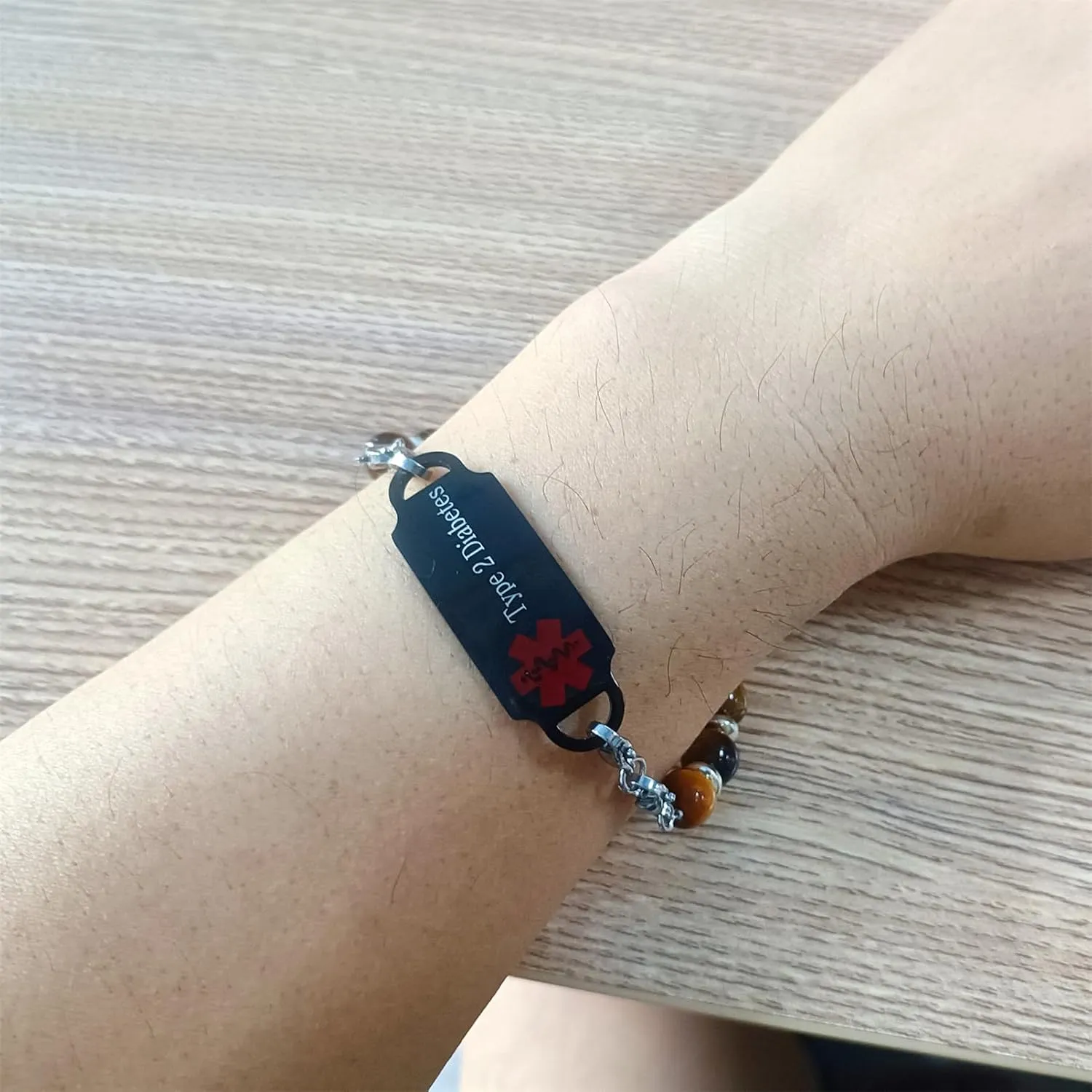 Replacement Semi-Finished Natural Crystal & Hematite Bead Bracelet with Lobster Clasp | Customizable Medical Alert or Stylish Bracelet for Women Men