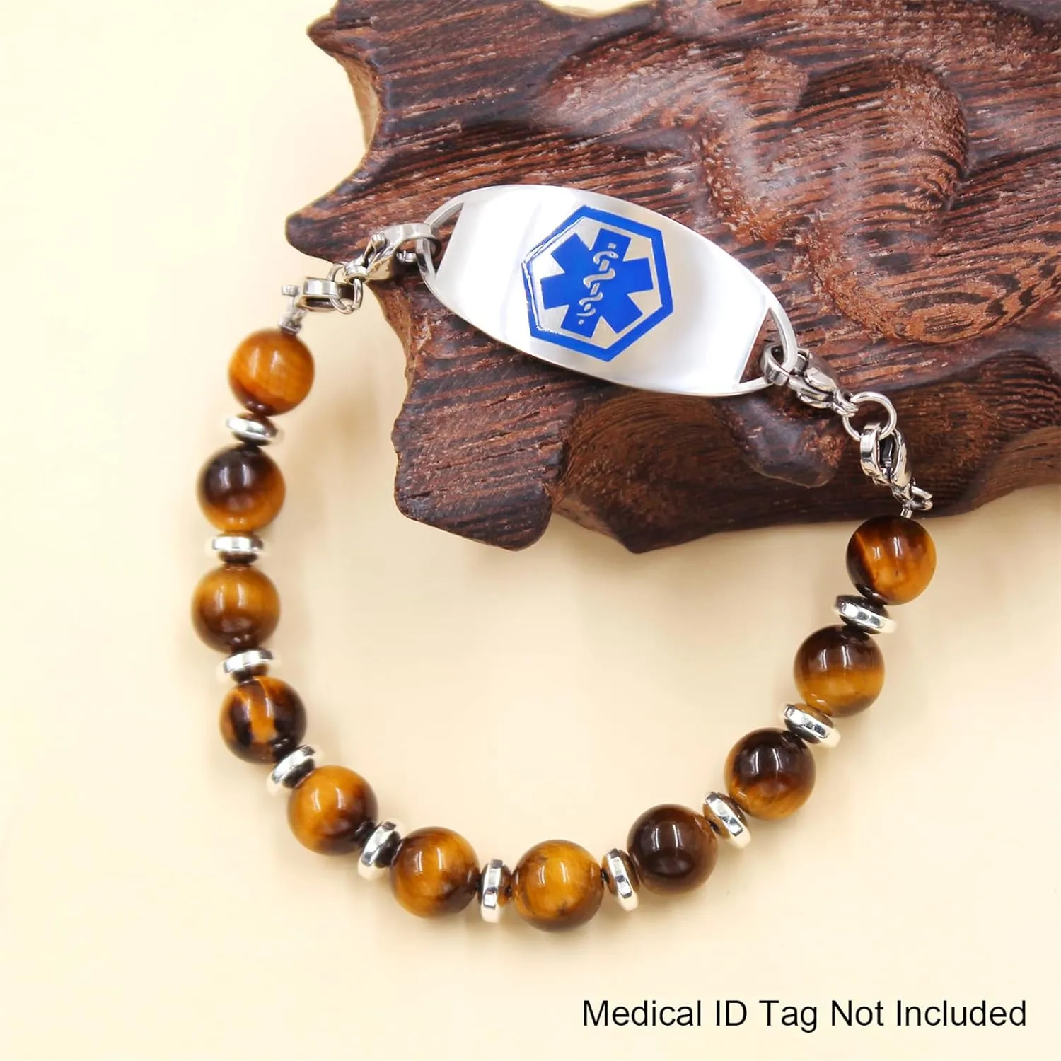 Replacement Semi-Finished Natural Crystal & Hematite Bead Bracelet with Lobster Clasp | Customizable Medical Alert or Stylish Bracelet for Women Men