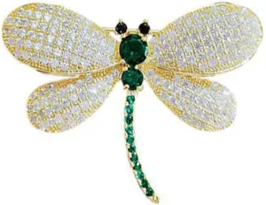 Rhinestone Dragonfly Brooch, Cute Dragonfly Collar Brooch Pin, Women's, Girls, Rhinestone Brooch for Sweaters, Scarves, Coats, Dresses, Badges, Backpacks, Brooch Pin, Small Accessories, Birthday Gift