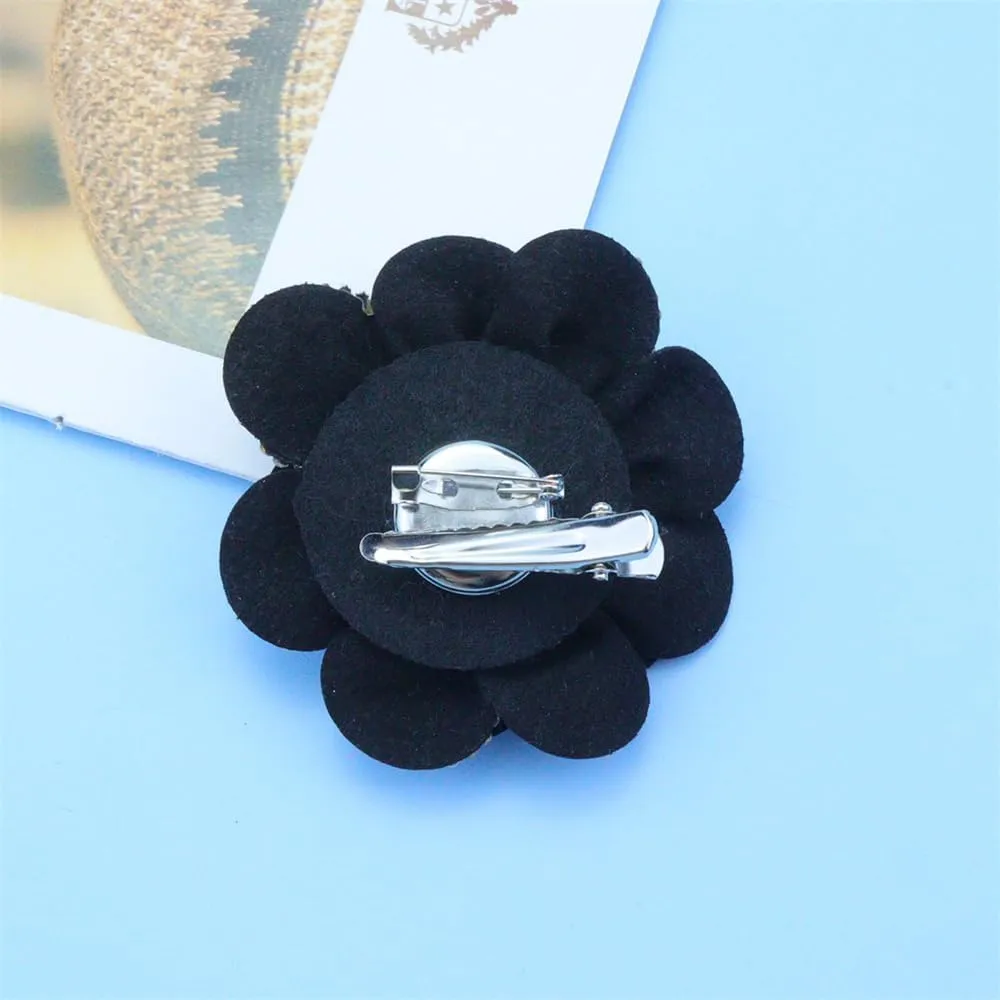 Rhinestone Rose Flower Brooch Lapel Pins for Women Her Fashion Crystal Camellia Flower Brooches Pin for Dress Accessories Jewelry Boutonniere Corsage Wedding Party Birthday Gift 70mm
