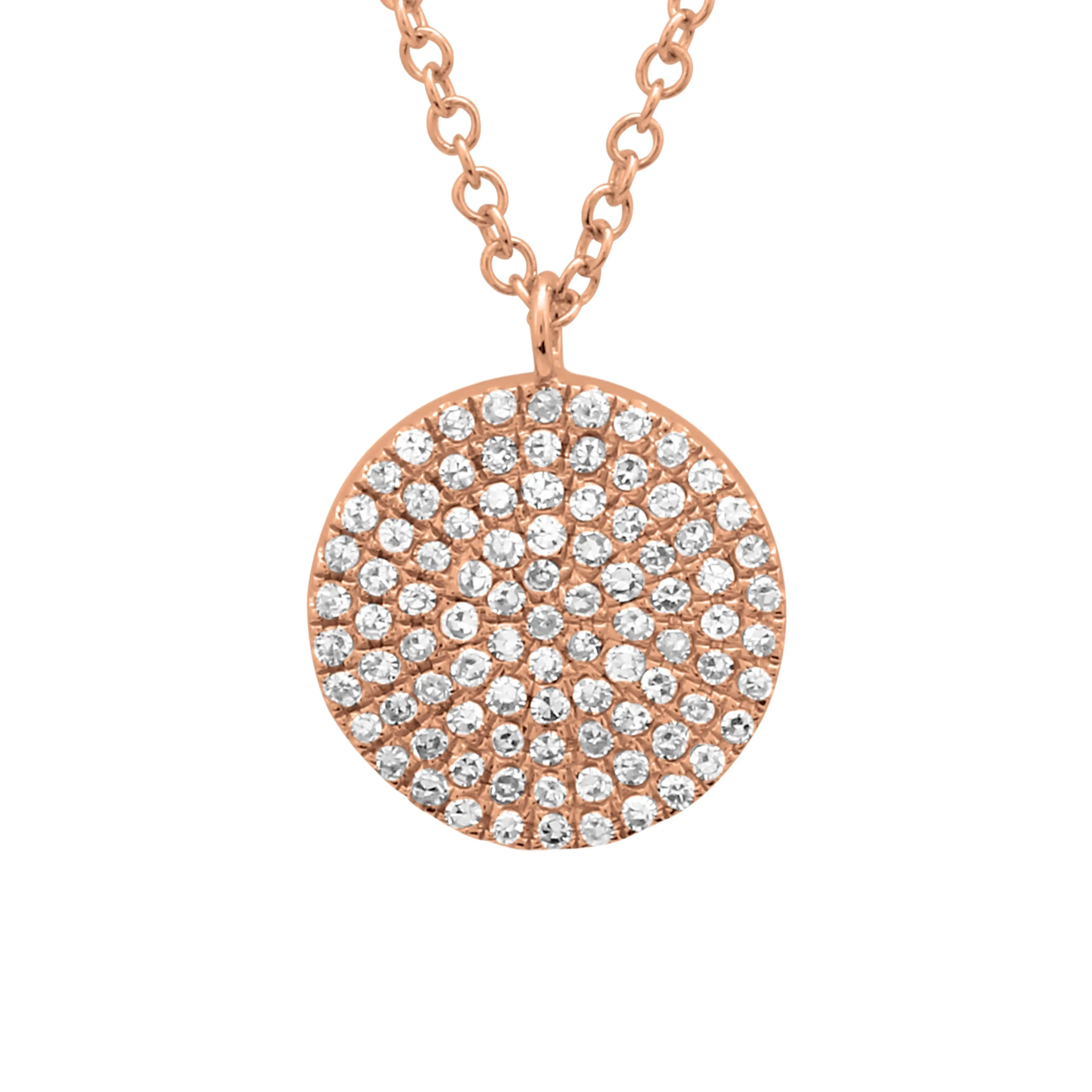 Rose Gold Disc Pendant