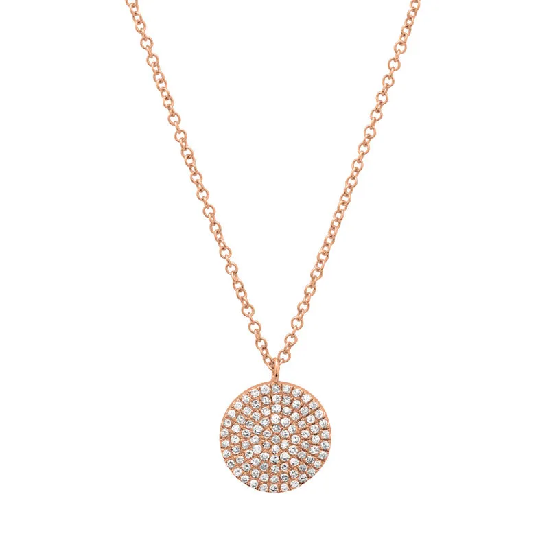 Rose Gold Disc Pendant