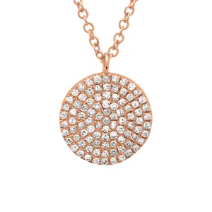 Rose Gold Disc Pendant