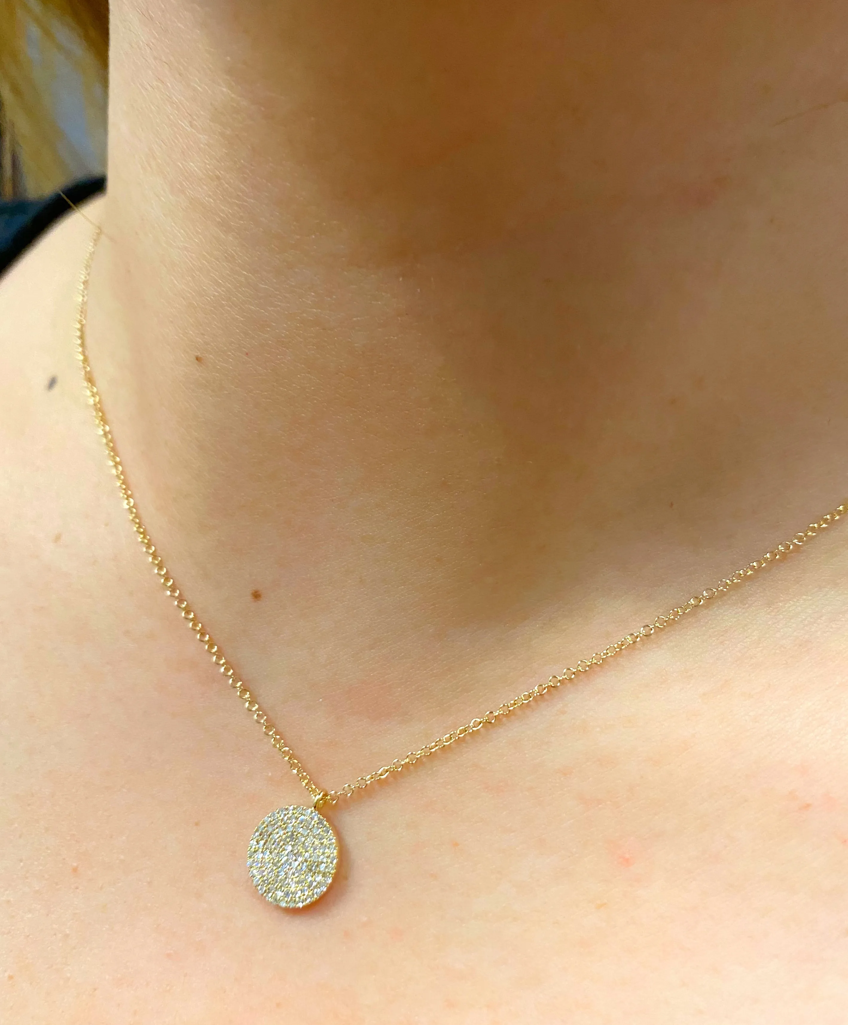 Rose Gold Disc Pendant