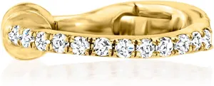 RS Pure by Ross-Simons Diamond-Accented Single Ear Cuff in 14kt Yellow Gold