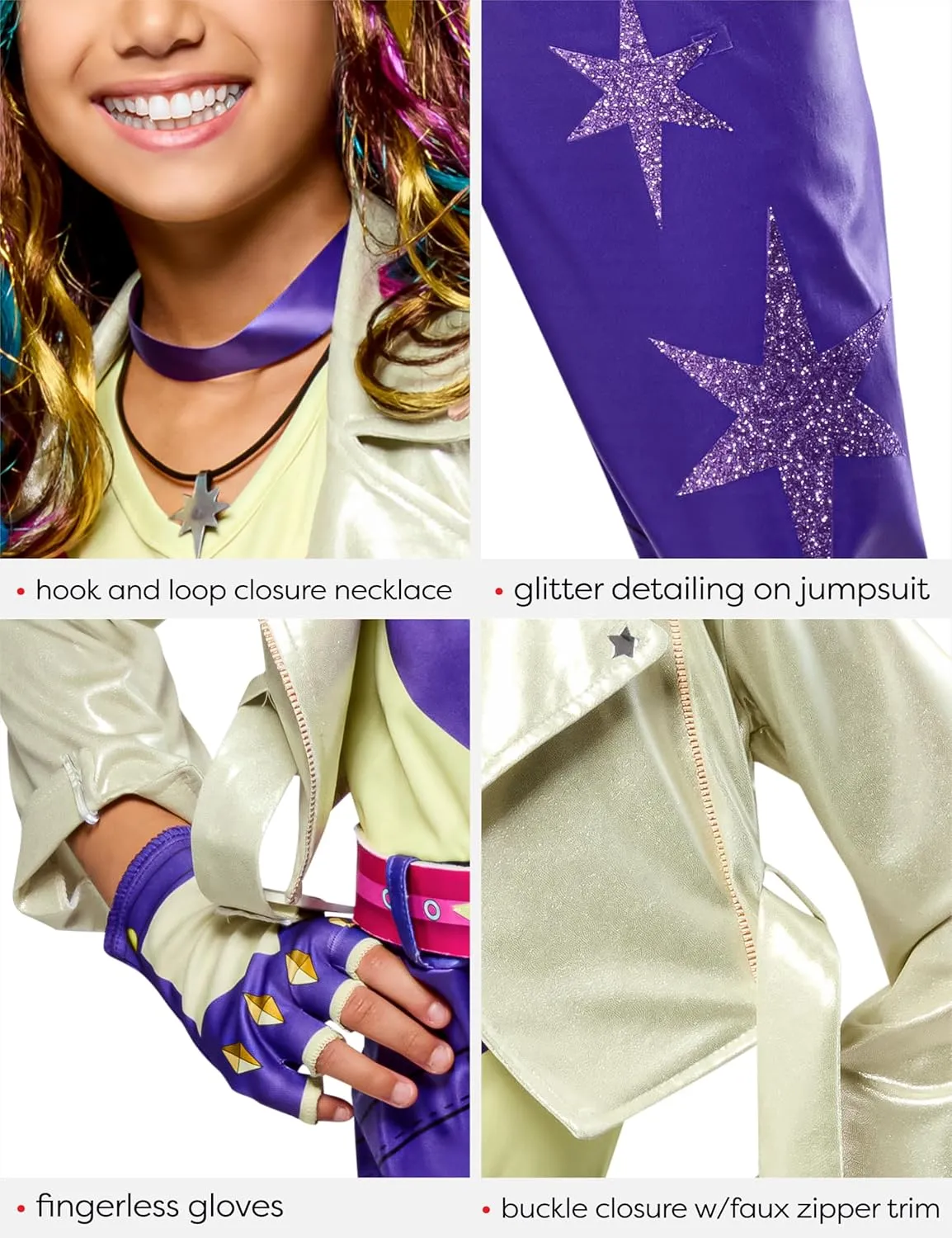 Rubies Girl's Unicorn Academy Sophia Costume Jumpsuit With Jacket and Accessories