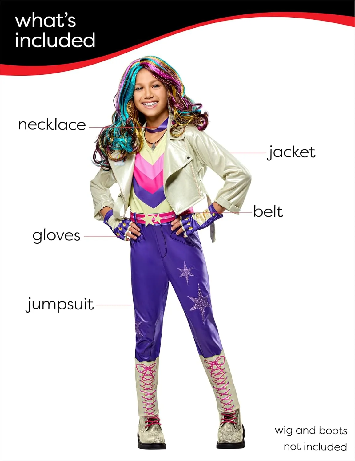 Rubies Girl's Unicorn Academy Sophia Costume Jumpsuit With Jacket and Accessories