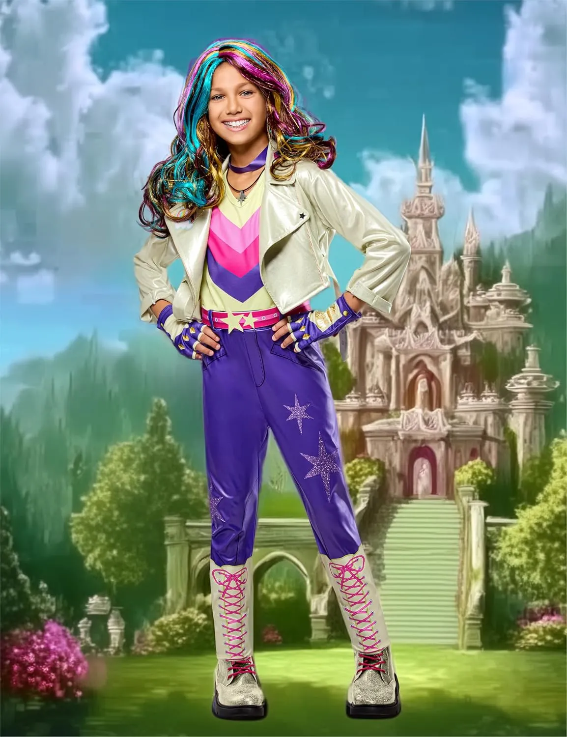 Rubies Girl's Unicorn Academy Sophia Costume Jumpsuit With Jacket and Accessories