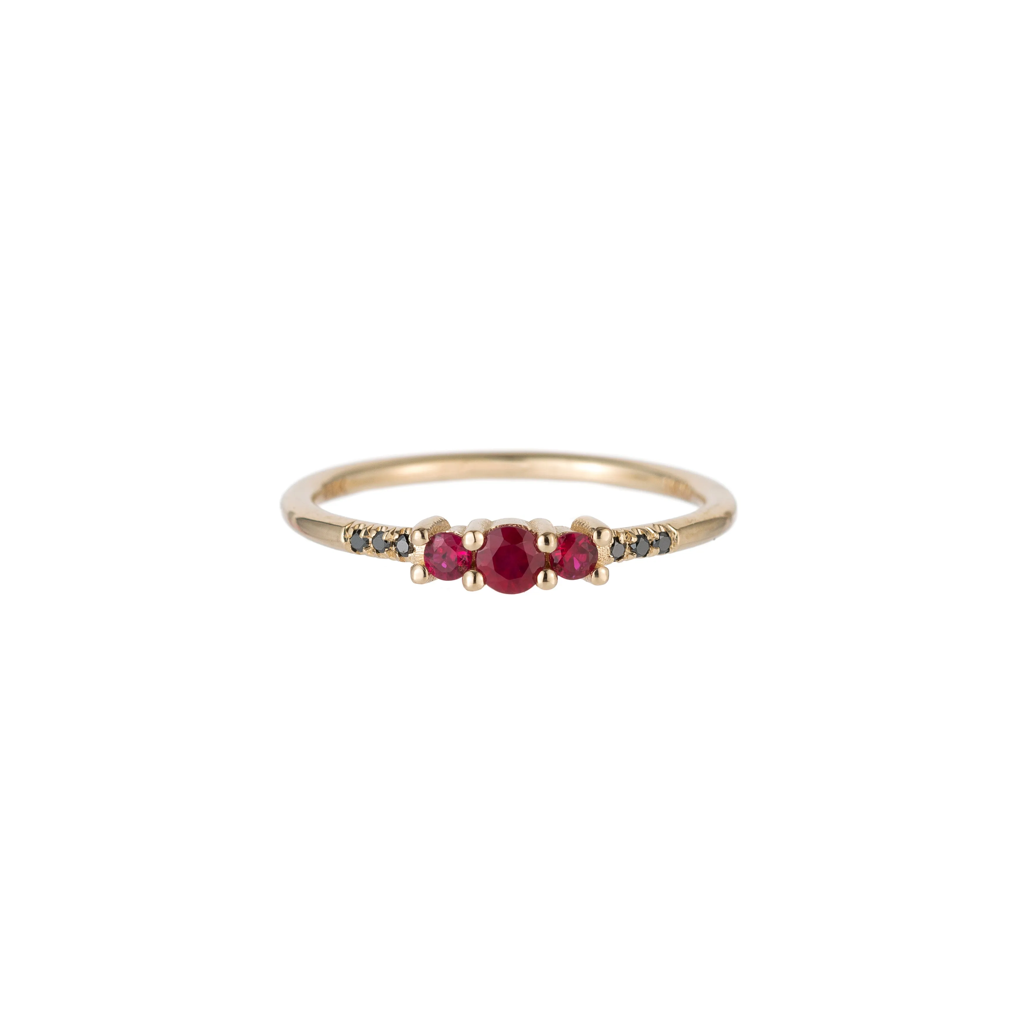 Ruby Trio Equilibrium Ring