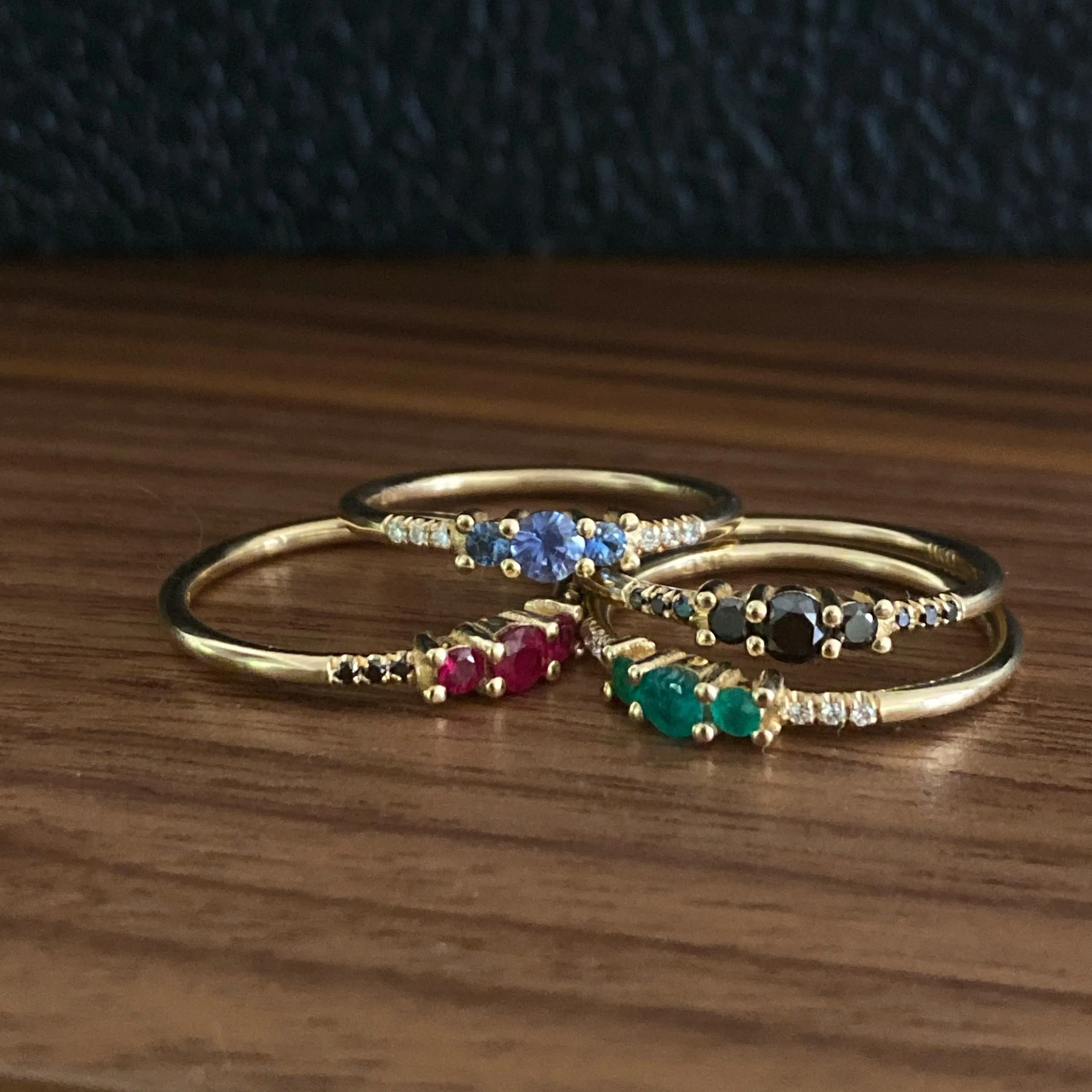 Ruby Trio Equilibrium Ring