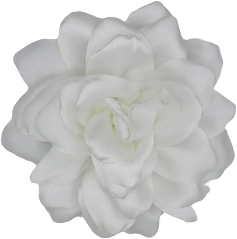 Satin Fabric Rose Flower Brooches - Handmade Floral Accessory for Wedding Party Dance Banquet Ceremony - Size: 4.72in