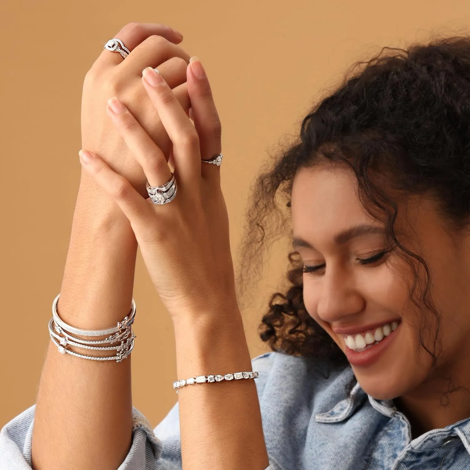 SAVEARTH DIAMONDS 1 1/3 To 1 2/3 CT Marquise & Round Cut Lab Created Moissanite Diamond Tennis Bangl Bracelet For Women In 14K Gold Over Sterling Silver Size-6 to 9 Inch,(VVS1 Clarity,1.30 To 1.65 CT)