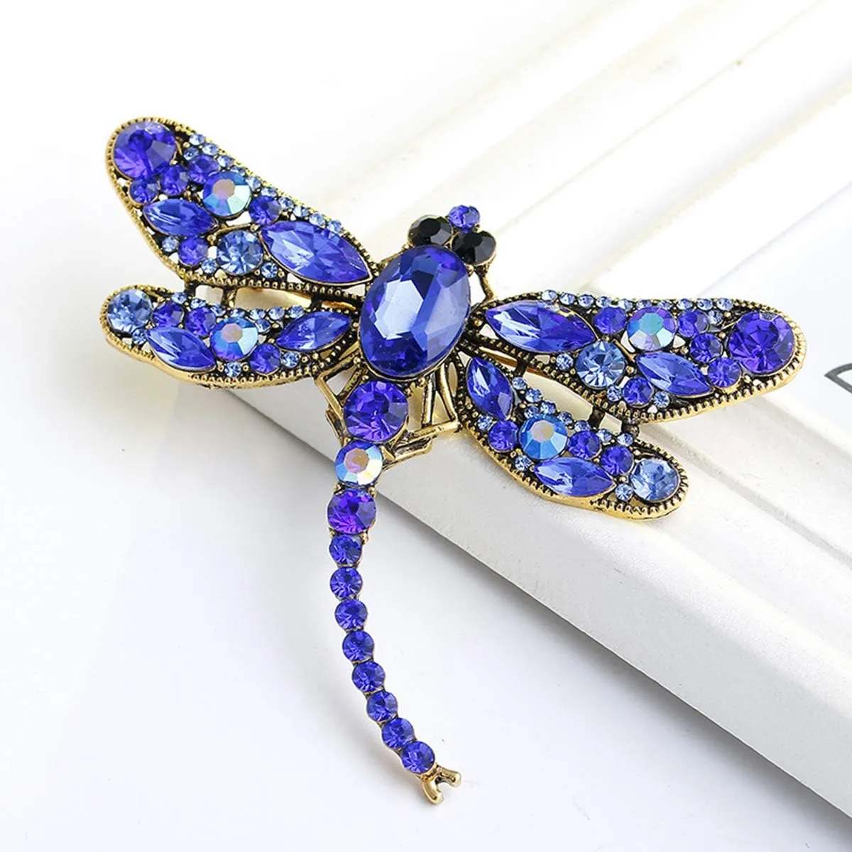 seven wolves Women's Austrian Crystal Brooch Wedding Flower Leaf Bouquet Brooch