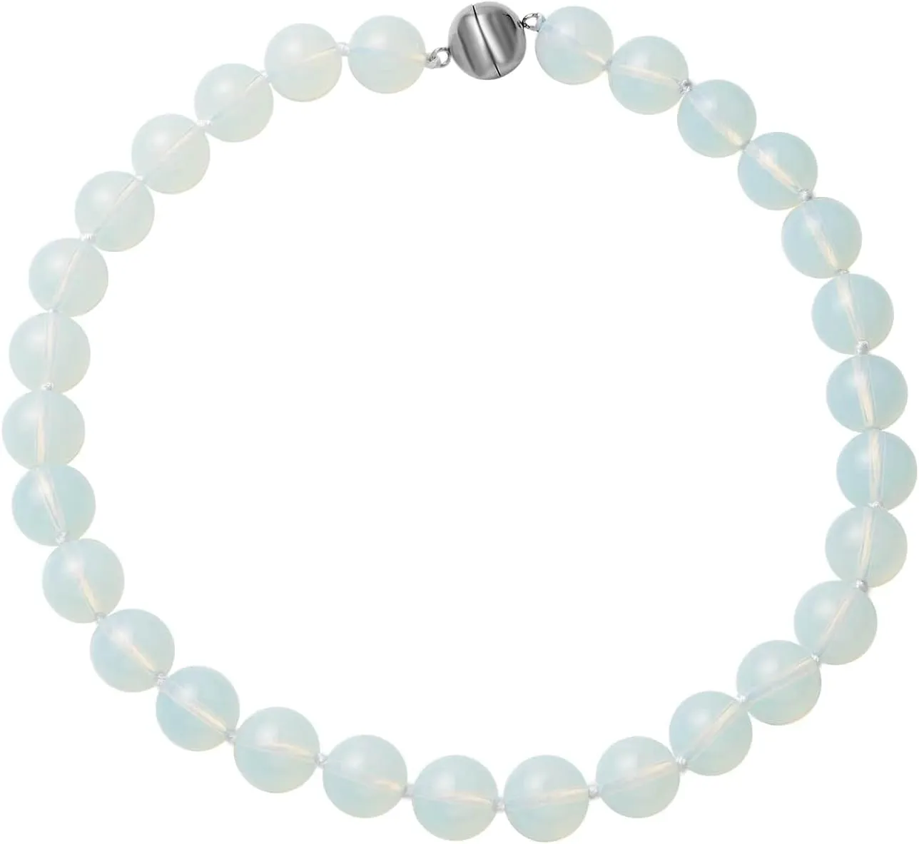 SHOP LC DELIVERING JOY Opalite Silvertone Beaded Necklace for Women Jewelry Birthday Gifts for Women Size 18" Ct 425.58 Birthday Gifts