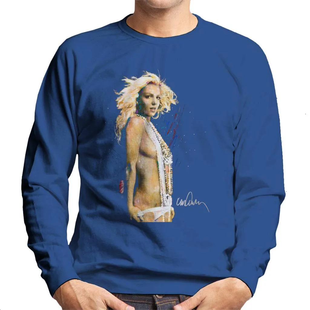 Sidney Maurer Original Portrait Of Britney Spears Necklaces Men's Sweatshirt