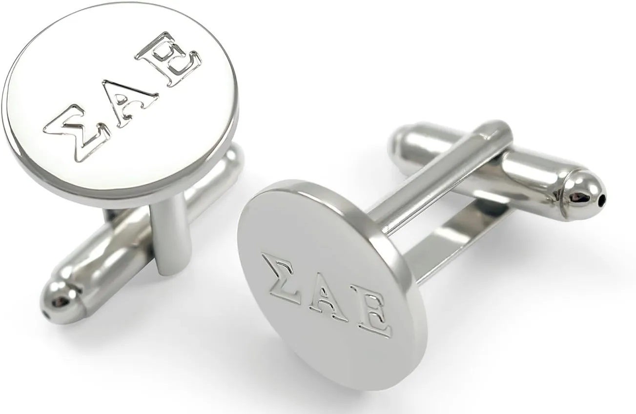 Sigma Alpha Epsilon Fraternity Circular Cuff Links/Professional Dresswear Accessories