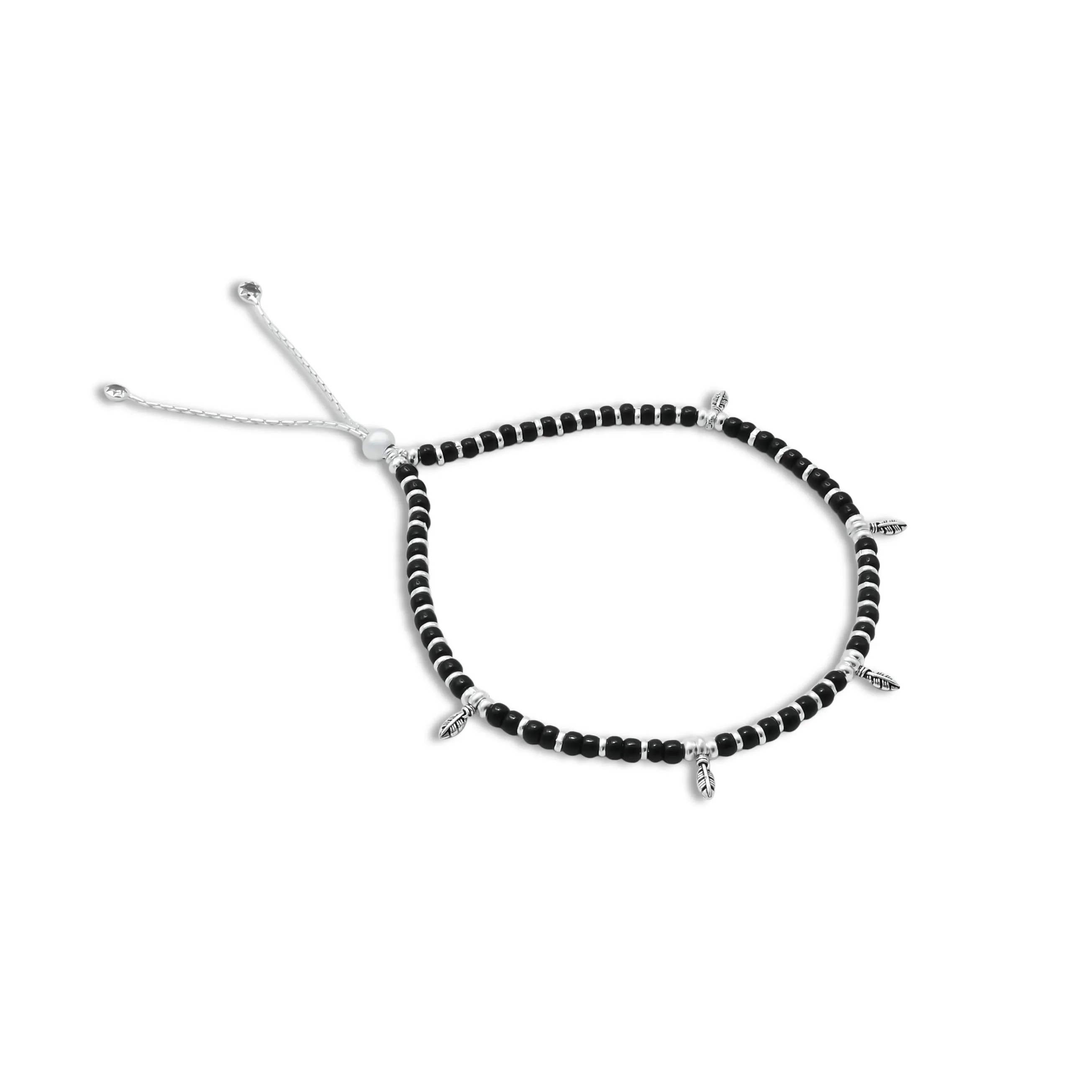 Silver Beautiful Leaf Charms Girls Anklets