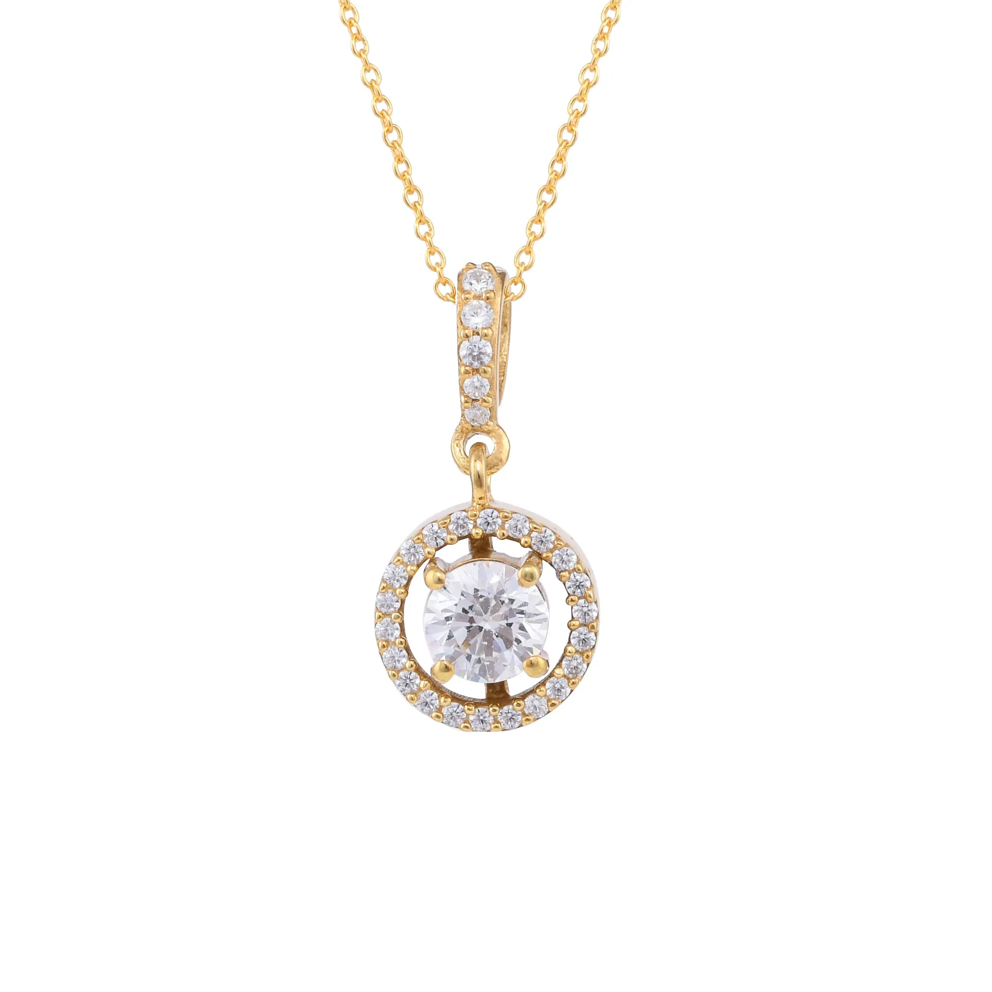 Silver Halo Stone Necklace - From Purl
