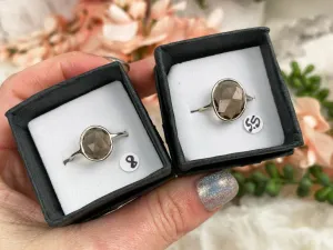 Silver Smoky Quartz Rings