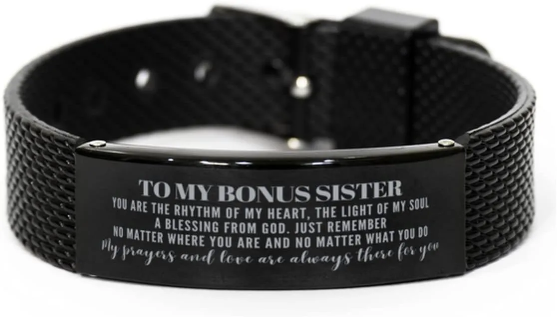 Sister Shark Mesh Bracelet Gifts Sister My Prayers and Love are Always There for You. Sister Birthday Idea. Sister Inspirational Movitional Gifts