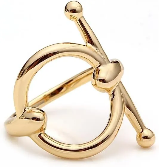 Small Geometric Silk Scarf Ring Brooch for Women Girls Fashion Chic Round Bar Shawl Scarves Buckle Wrap Clasp Clip Finger Ring Size 8 Dress Accessories Jewelry Gift
