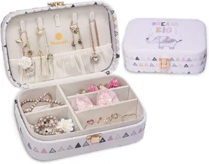 Small Jewelry Box for Girls - Dream Big Theme Jewelry Organizer Box for Rings, Earrings, Bracelets and Necklace Storage
