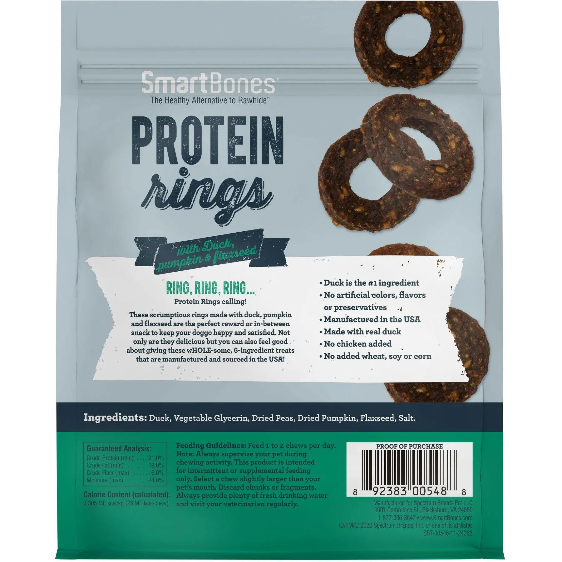 SmartBones Protein Rings Duck, Flax Seed, & Pumpkin