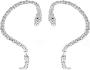 Snake Cuff Earrings for Women Vintage Gothic Punk Detachable Stud Earring Snake Hanging Statement Party Holiday Jewelry 2Pcs