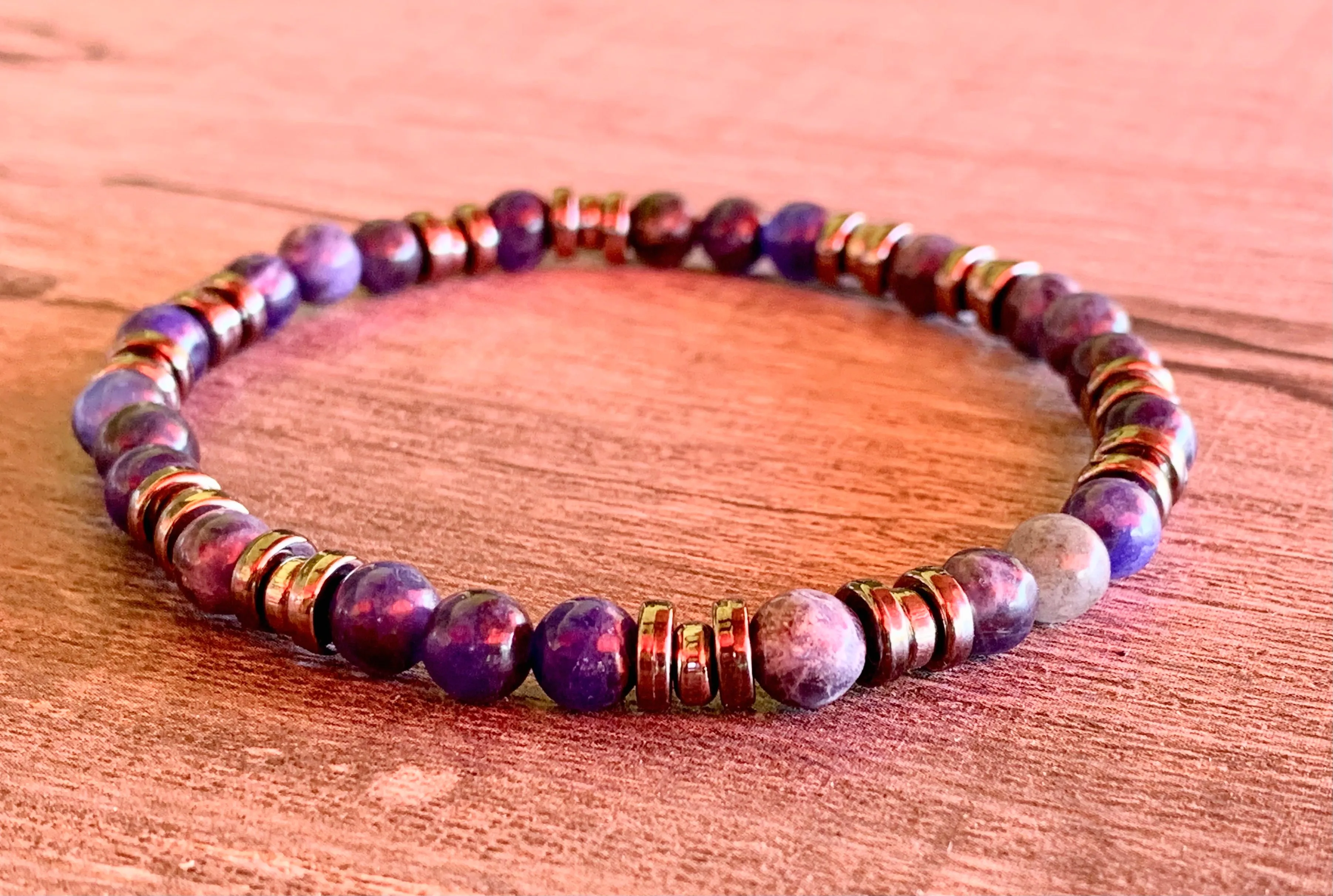🔴SOLD🔴 Skylar Handmade Sodalite, and Wood Expandable Bracelet/ Anklet