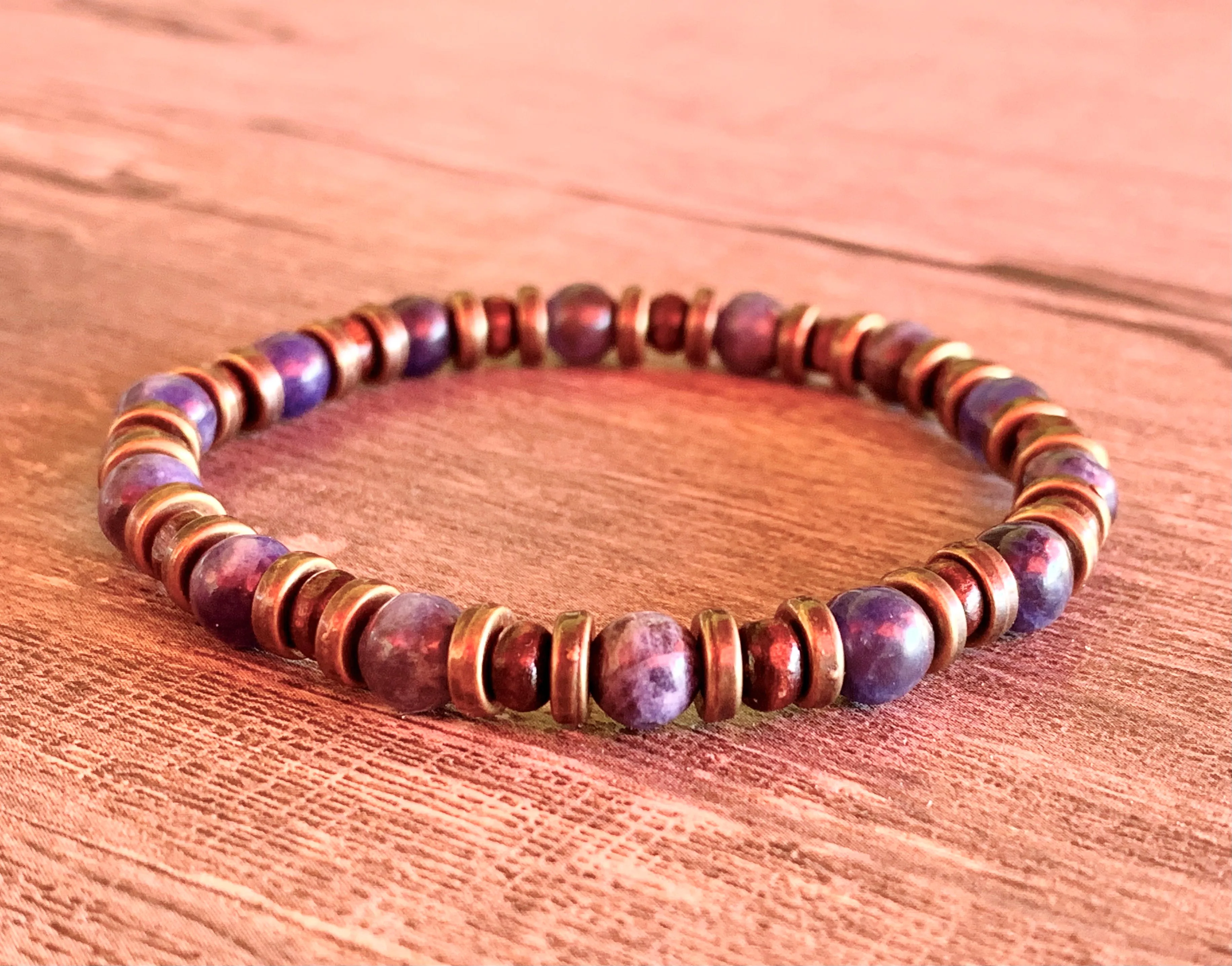 🔴SOLD🔴 Skylar Handmade Sodalite, and Wood Expandable Bracelet/ Anklet
