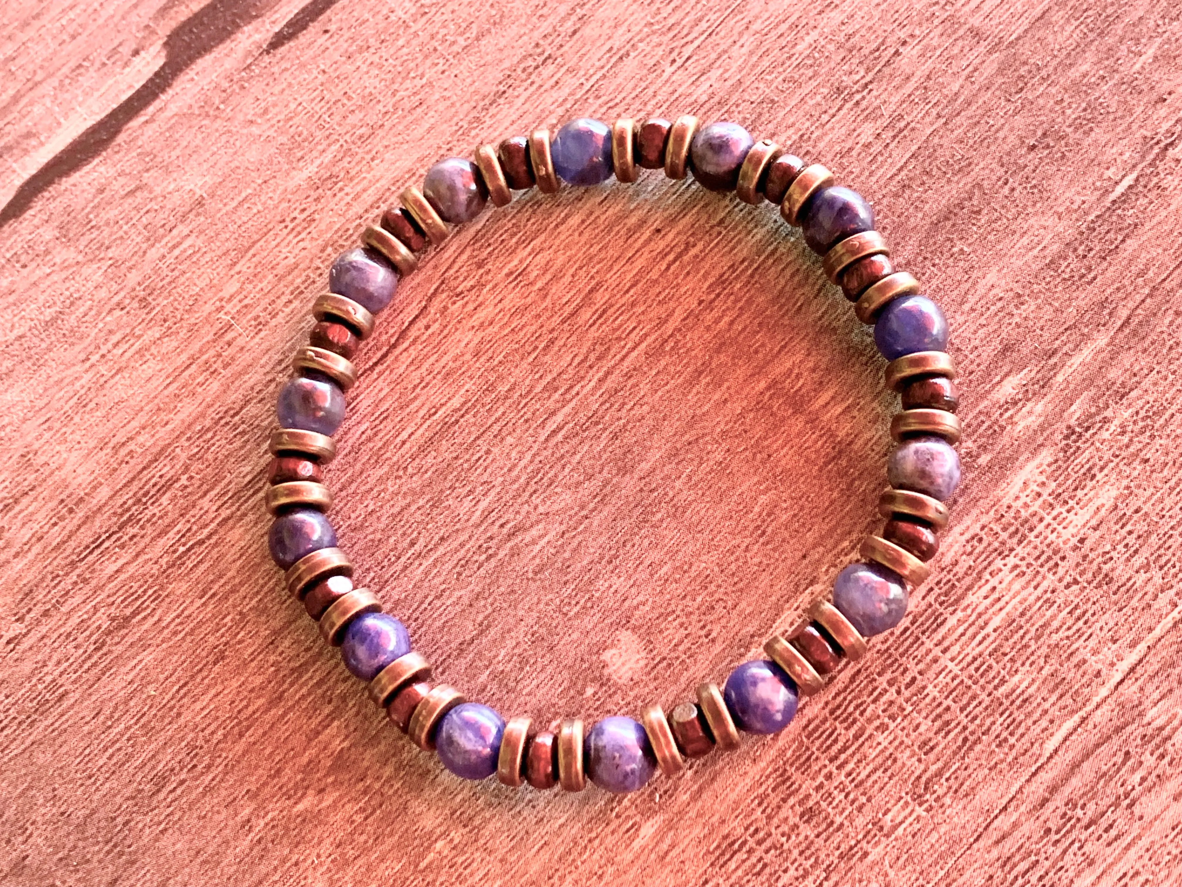 🔴SOLD🔴 Skylar Handmade Sodalite, and Wood Expandable Bracelet/ Anklet