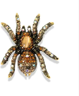 Spider Brooch pins Crystal Rhinestone Women Enamel Insect Pin Lapel Pin Safety Pin