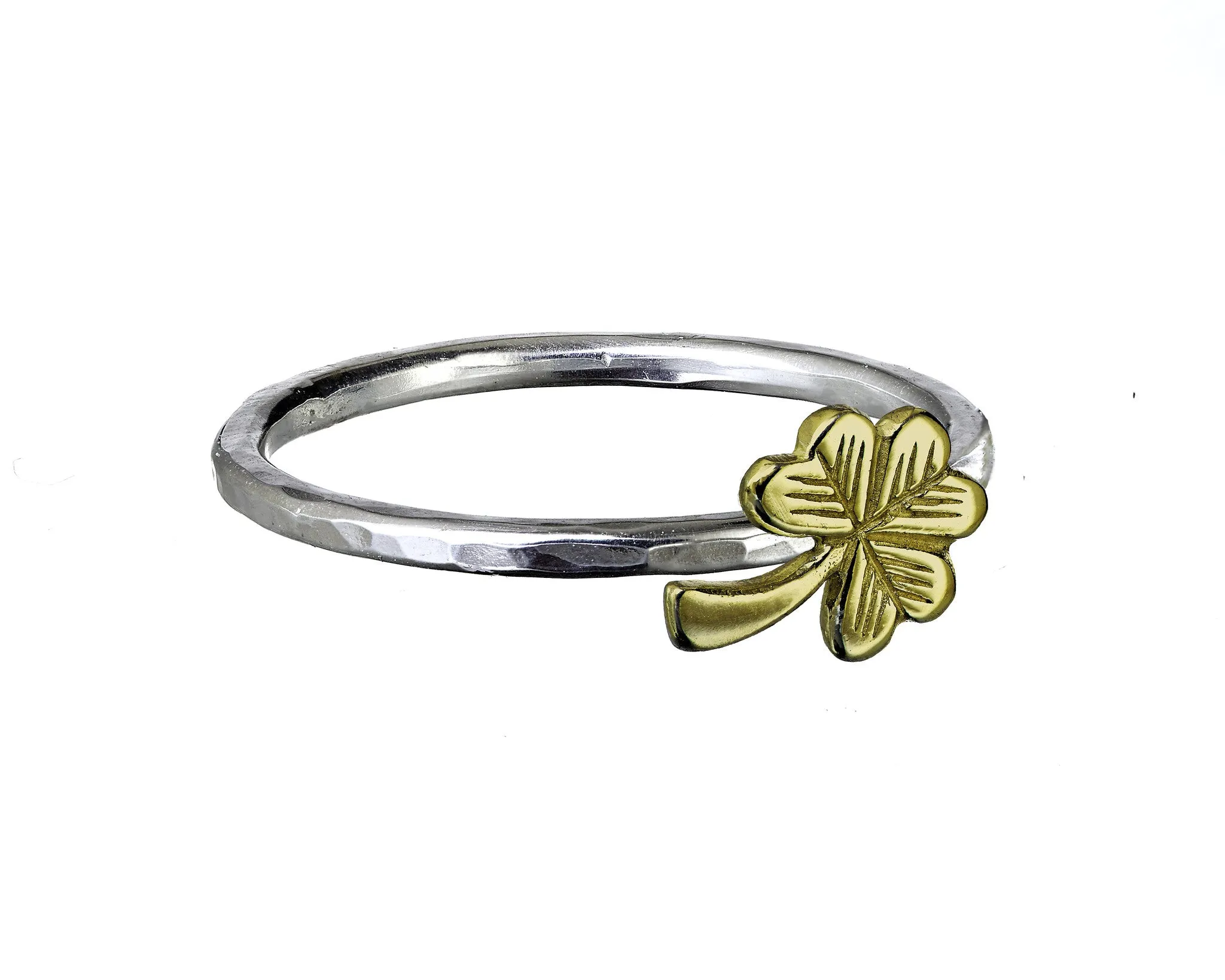 Stacking Rings with Gold Celtic Symbols
