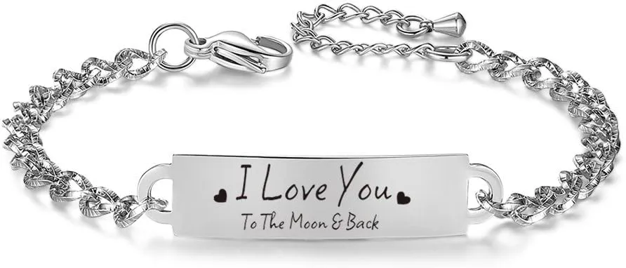 Stainless Steel Friendship Bracelets for Best Friends/Sisters/Couples - Inspirational Gift to Celebrate Your Bond