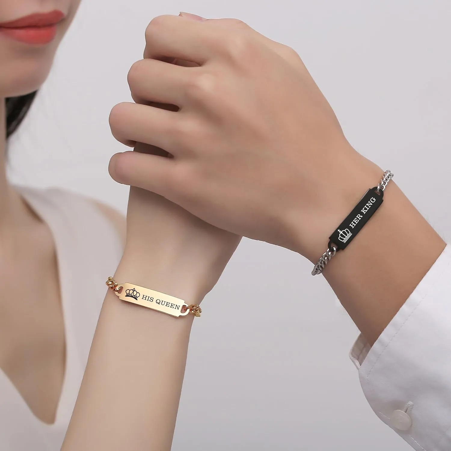 Stainless Steel Friendship Bracelets for Best Friends/Sisters/Couples - Inspirational Gift to Celebrate Your Bond
