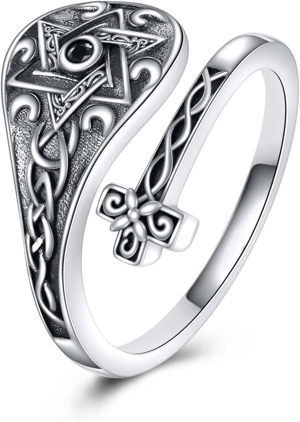 Star of David Ring 925 Sterling Silver Star of David Spoon Thumb Ring Jewish Star Ring Star of David Jewelry for Women