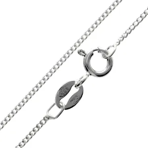 Sterling Silver 14" 16" 18" 20" 24" 28" 32" 36" 40" Inch 1.1 mm Delicate Italian Diamond Cut Curb Chain Necklace