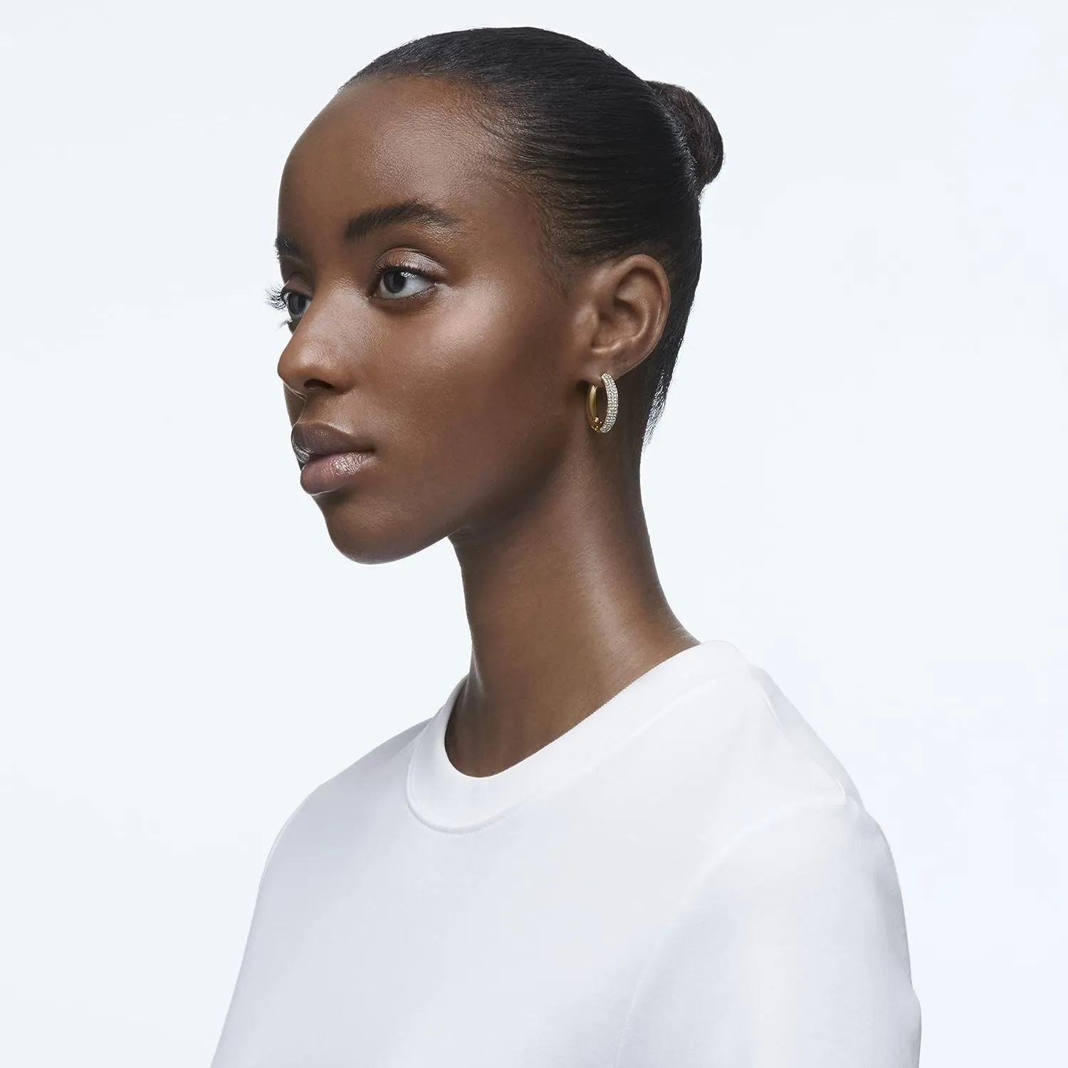 Swarovski Dextera Crystal Pav Hoop Earrings Jewelry Collection