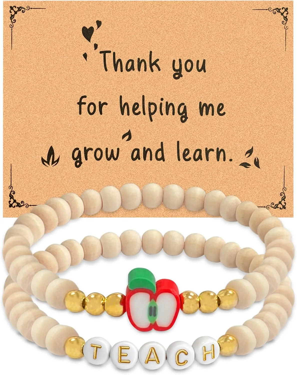 Teacher Appreciation Gift, Teacher Bracelets With Card Thank You Gift For Appreciation Week Christmas Valentines From Student Friends