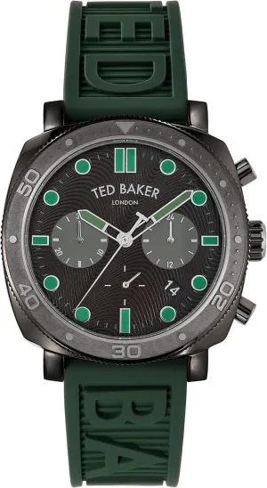 Ted Baker Caine Green Silicone Strap Watch (Model: BKPCNF2039I)