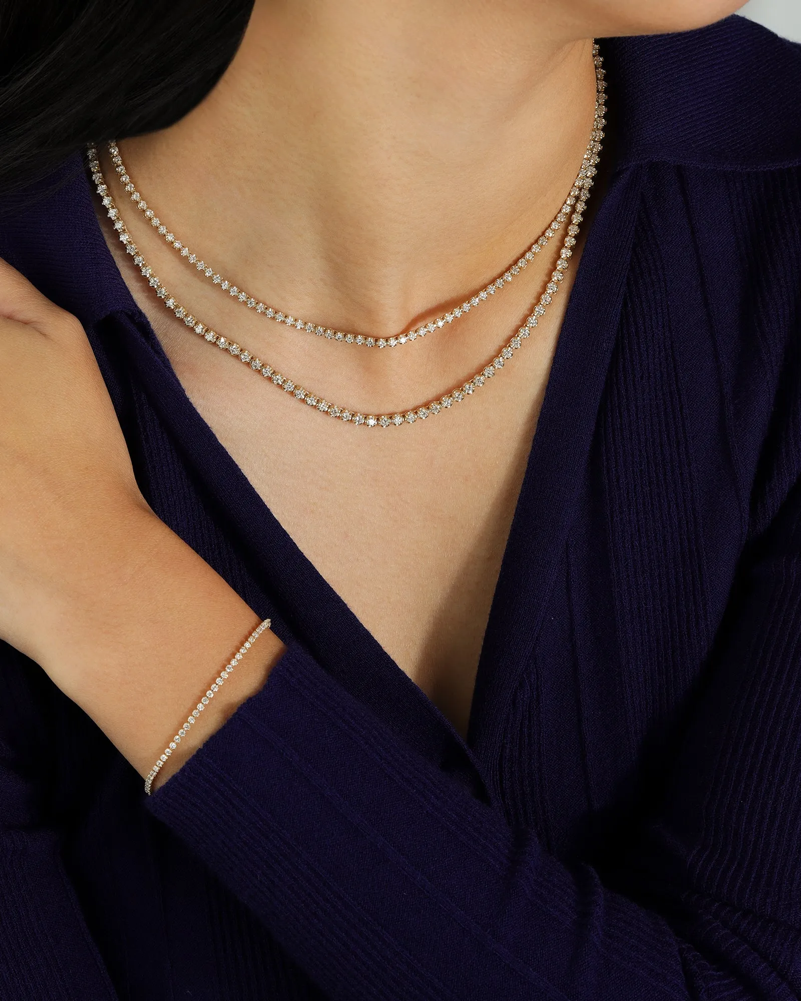 Tennis Diamond Necklace | Medium