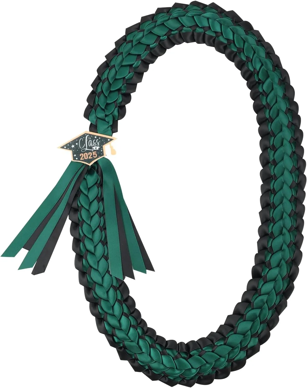 TFTAFAN Graduation Lei Class of 2025 Graduation Ribbon Leis Graduation Necklace Braided Necklaces Graduation Leis gift Party Accessories for Women and Men