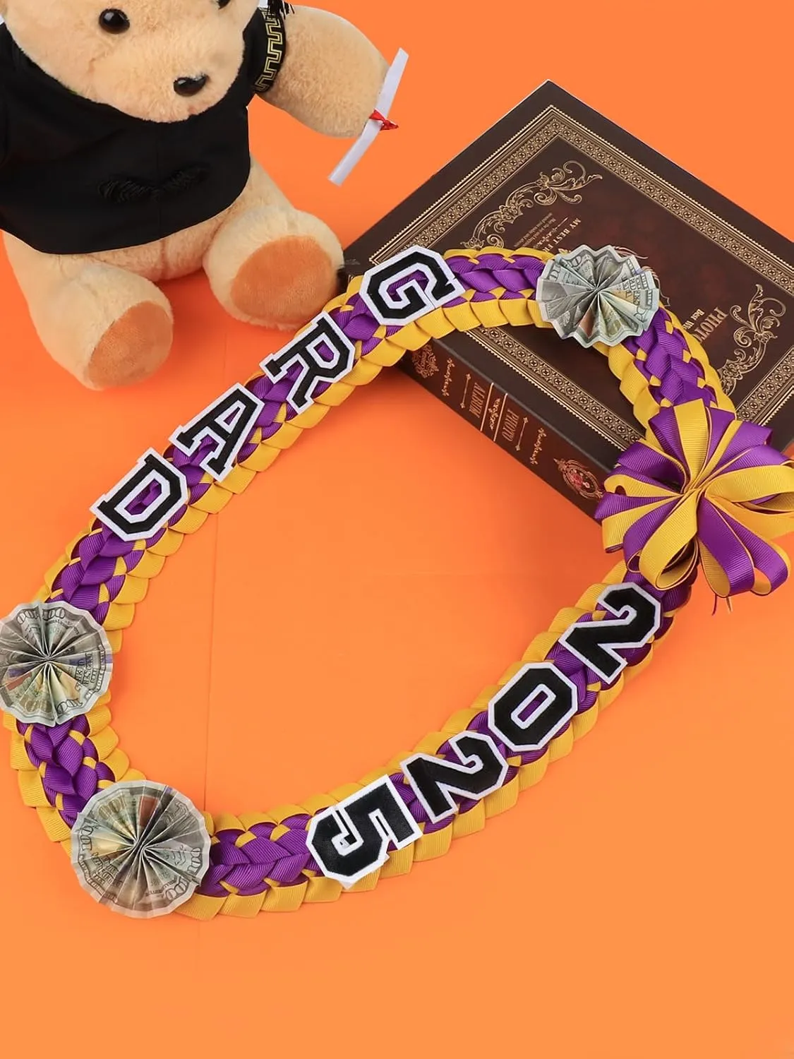 TFTAFAN Graduation Leis Grad 2025 money lei Graduation Leis Graduation Necklace Braided Necklaces For High School College Graduation DIY Decors Party Supplies