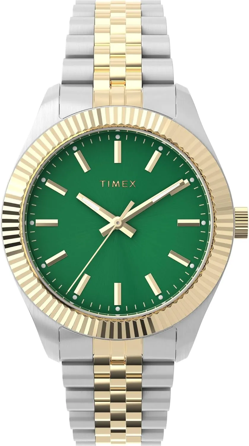 Timex Women's imex Legacy 36mm Watch - Two-Tone Bracelet Green Dial Gold-Tone Case